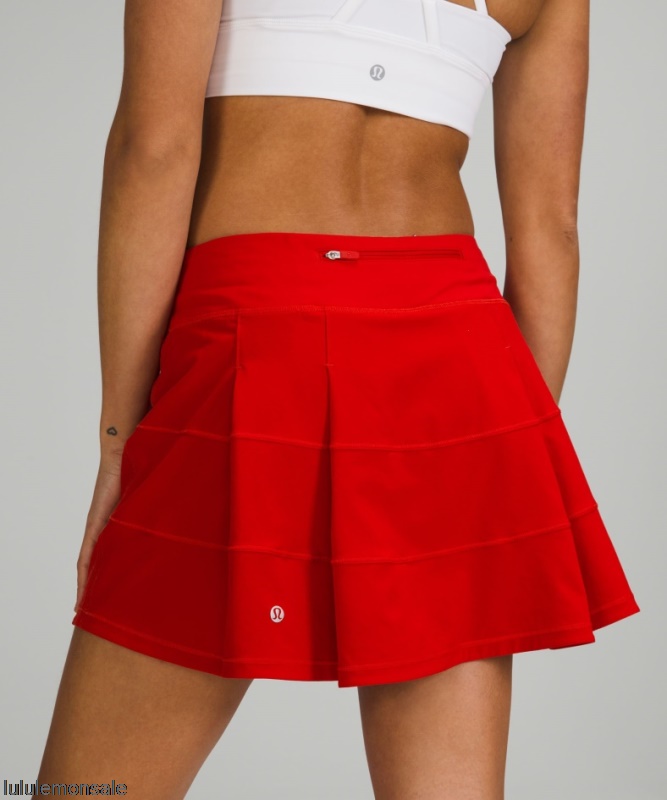 Lululemon Damen DELULU397 | Lululemon Deutschland Dunkelroter Pace Rivale Rock Mit Mittlerer Leibhöhe Lang